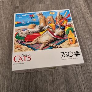 Buffalo Puzzle Cats on a Beach